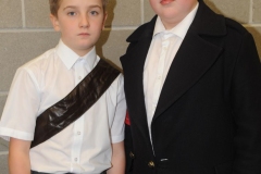 Nathan McCreesh and Keir Gordon who were cast members in the Musical 'The Sound of Music' at Dundalk Grammar Junior School. Photo: Aidan Dullaghan/Newspics