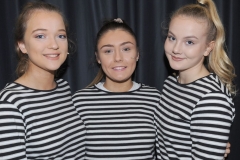 C.O'Reilly, H.Williams and S.Rijnders, Cast members of the Musical 'All Shook Up' at Dundalk Grammar School.