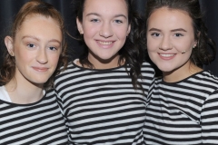 L. Matthews, S.Herr and R. Crowe, Cast members of the Musical 'All Shook Up' at Dundalk Grammar School.