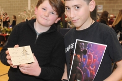 Isaac Mullen and Yusuf Basak at the Craft Fair in Dundalk Grammar School. Photo: Aidan Dullaghan/Newspics