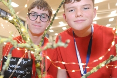 Jonathan Malone and Milo McEntegart at the Craft Fair in Dundalk Grammar School. Photo: Aidan Dullaghan/Newspics