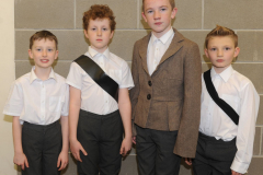 Jude Martindale, Calum Tooher, Liam Brady and A.J. Linnane who were cast members in the Musical 'The Sound of Music' at Dundalk Grammar Junior School. Photo: Aidan Dullaghan/Newspics