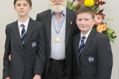 John Sheahan, with Grandsons, Darragh and Cillian Sheahan at the prize day in Dundalk Grammar Junior School.