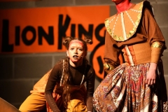 'Mufasa' and 'Simba' discuss what it is to be King. Max McCaldin and Caoilfhionn O'Reilly in the Dundalk Grammar School's production of 'The Lion King'. Photo: Ken Finegan/www.newspics.ie