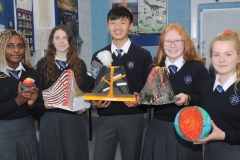 A group of Students in the Geography Room during the open day in Dundalk Grammar School.