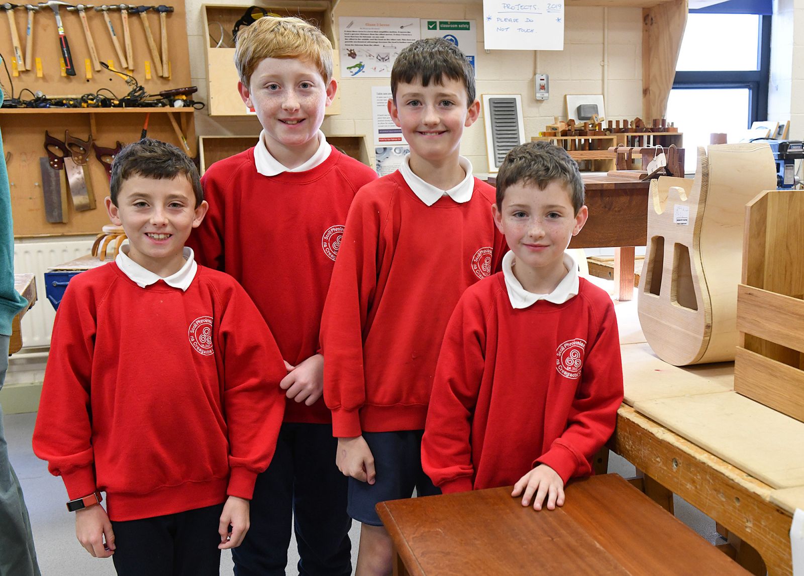 Kian, Conor, Jack and Sean McCann, St. Francis NS at the Dundalk Grammar School Open Day. Picture Ken Finegan/Newspics