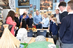 Olwen Matthews in the history room with some of the visitors at the Dundalk Grammar School Open Day. Photo: Ken Finegan/www.newspics.ie