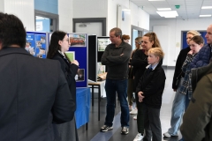 Sophie Janesen introduces her TY display to some of the visitors at the Dundalk Grammar School Open Day. Photo: Ken Finegan/www.newspics.ie