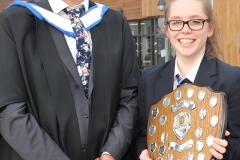Winner of the Senior Shield with Principal Jonathan Graham at the Dundalk Grammar School annual prize giving ceremony. Picture: Ken Finegan