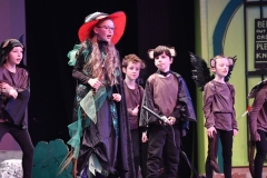 Wicked Witch Lucy with her flying monkeys in the Dundalk Grammar Junior School's production of 'The Wizard of Oz'. Picture: Ken Finegan
